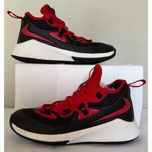 Nike Future Court 2 (GS) Black/Red/White Boys Basketball Shoes - Size 4Y